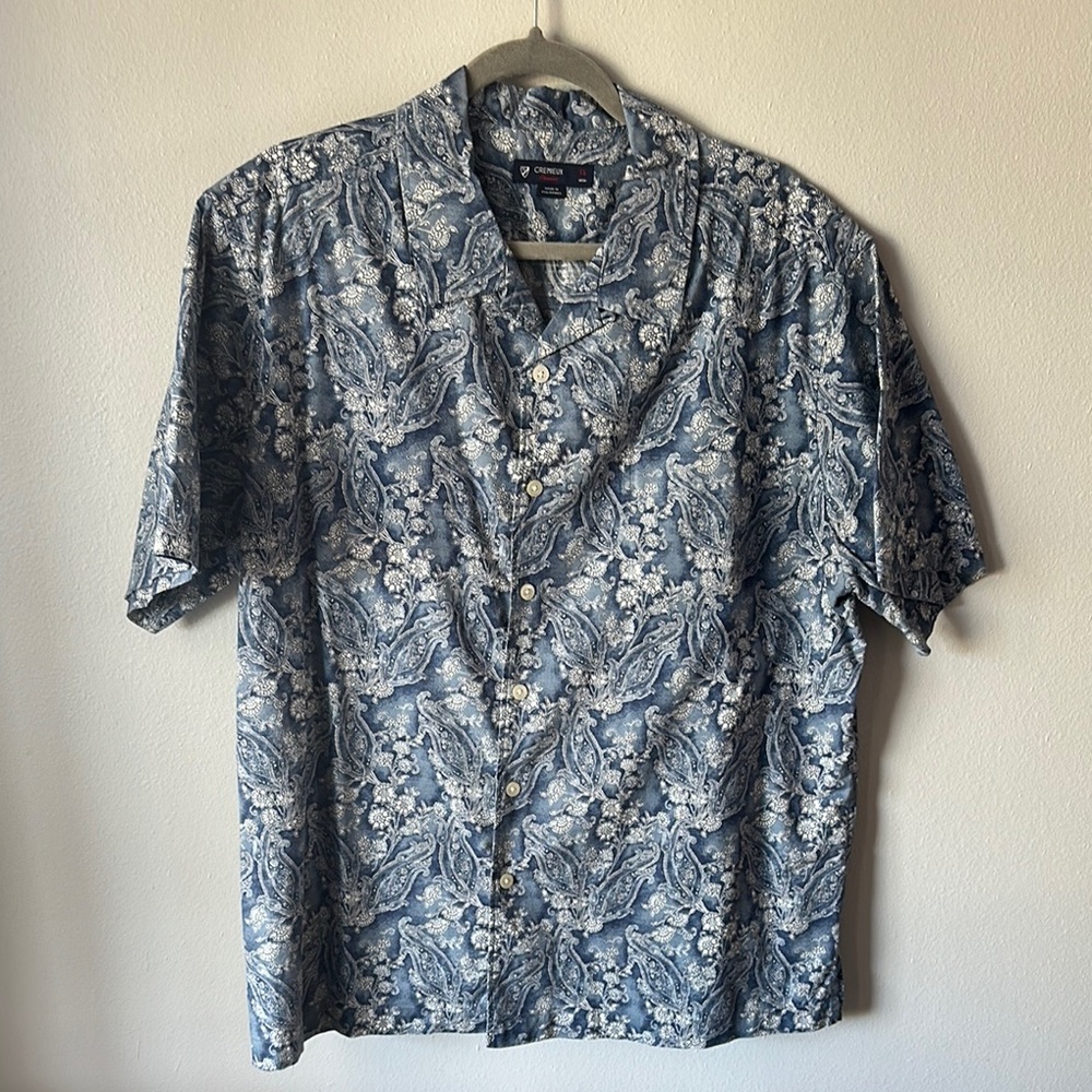Daniel Cremieux Men's Blue Floral Button Down Shirt